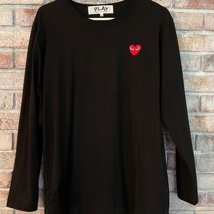 Mens Comme de Garçons Play long sleeved tshirt size large